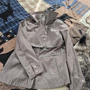 Armani Exchange Women's Light Gray Trench Coat